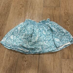 Mini Boden double-lined, floral, lightweight 100% organic girls skirt sz 5-6Y